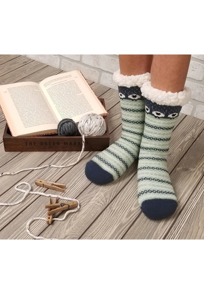 Sheep Fairisle Slipper Socks, , on-hover image number null