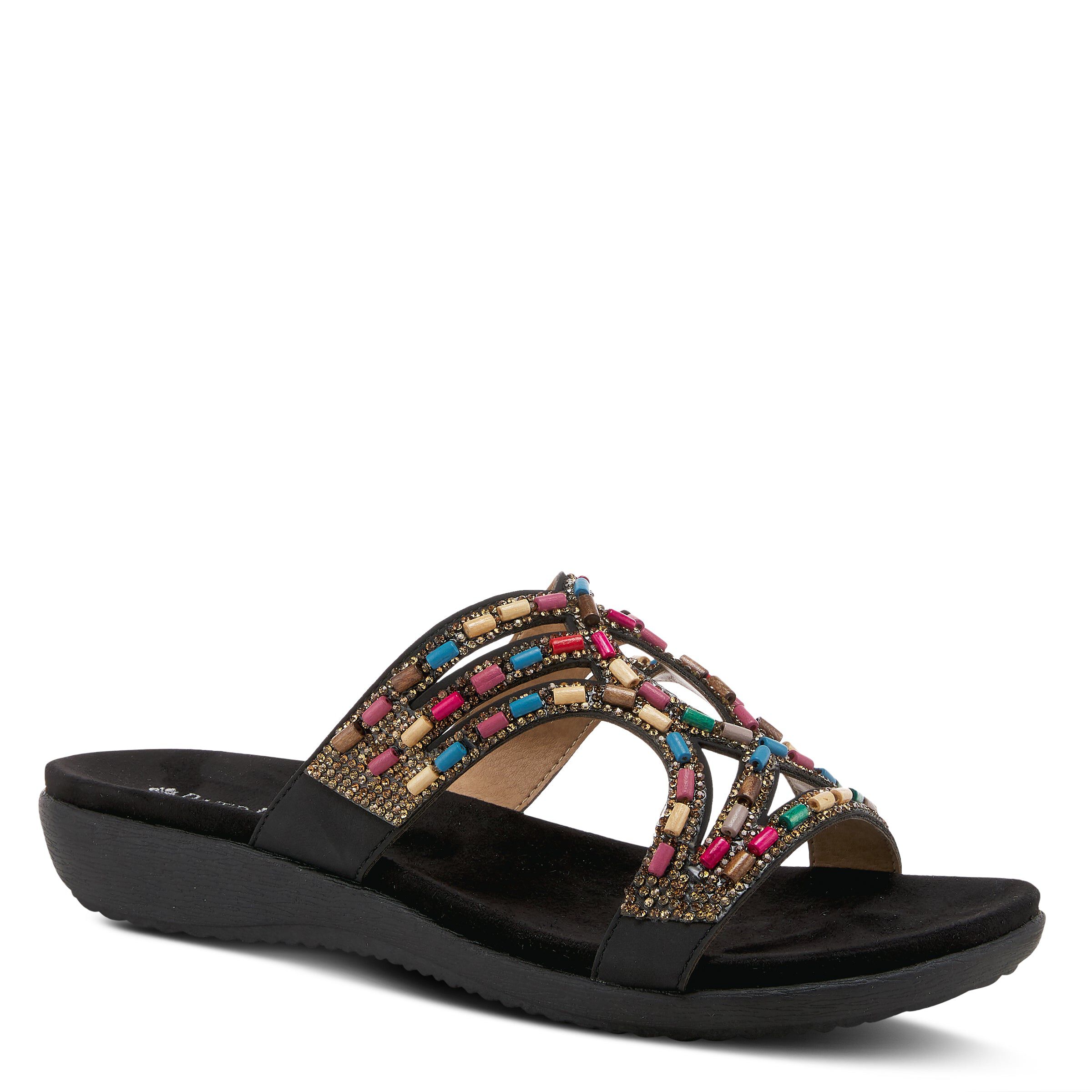 Twirling Slide Sandal, BLACK, hi-res image number 0