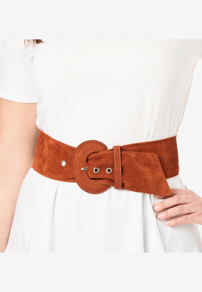 Faux Suede Belt, , alternate image number null