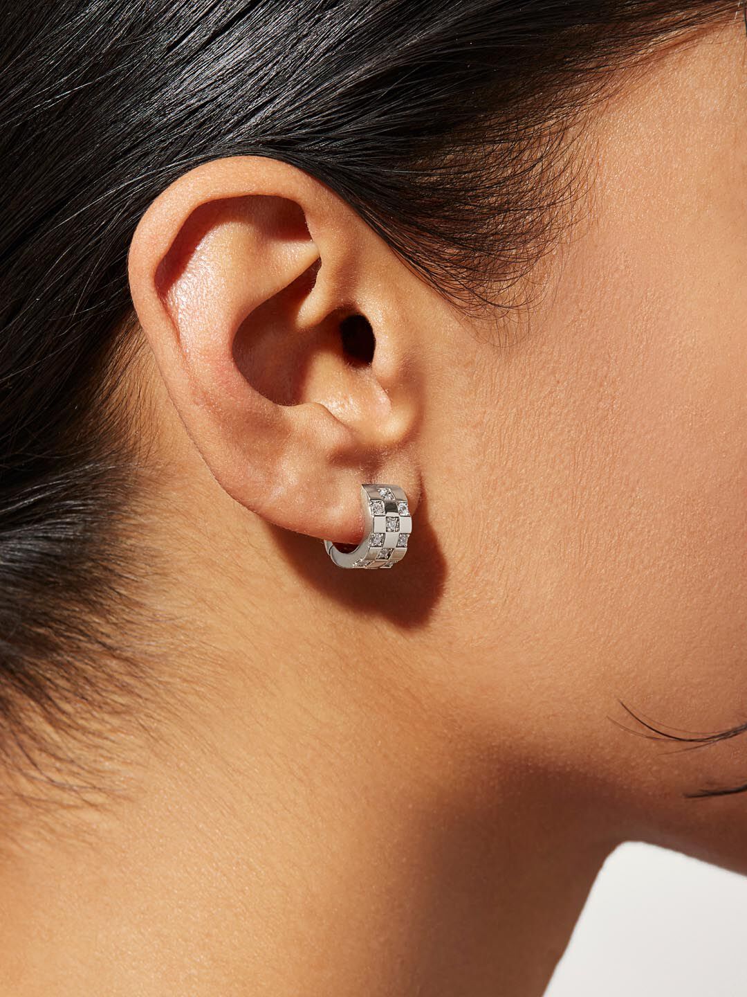 Small Hoop Earrings - Eden, SILVER, alternate image number 1