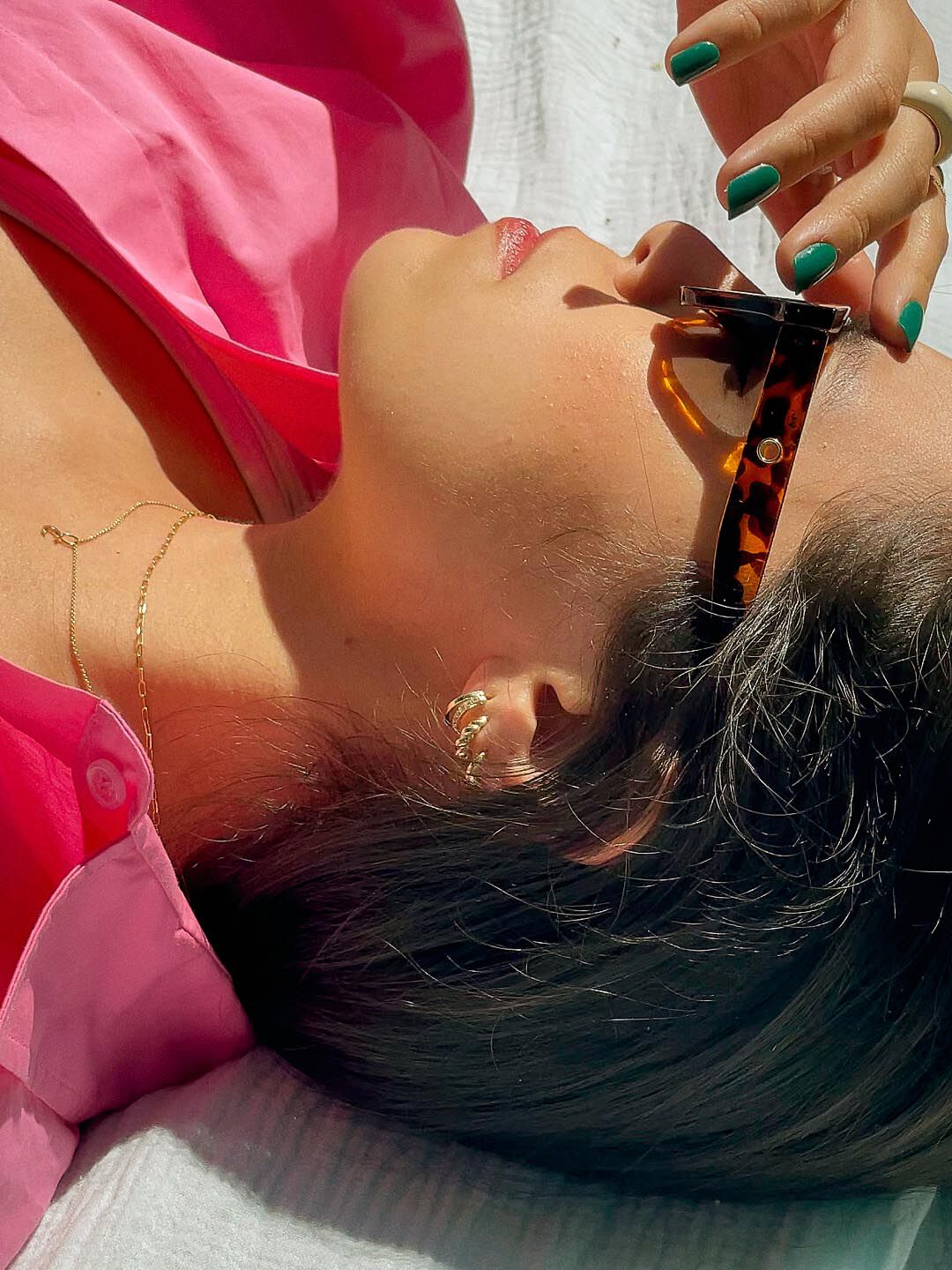 Toda Double Hoop Earrings, GOLD, alternate image number 3