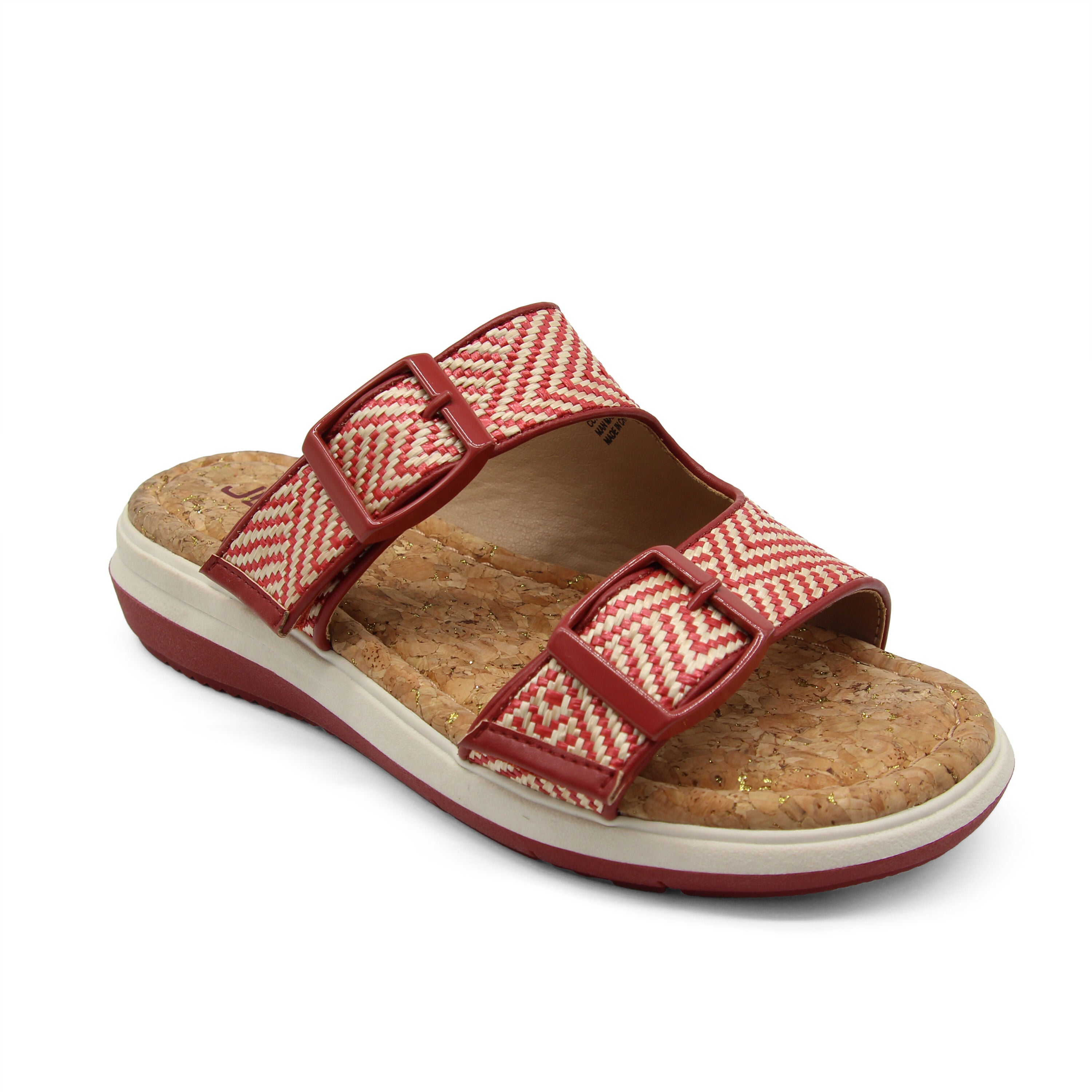 Kona Sandal, RED CREAM RAFFIA, hi-res image number 0