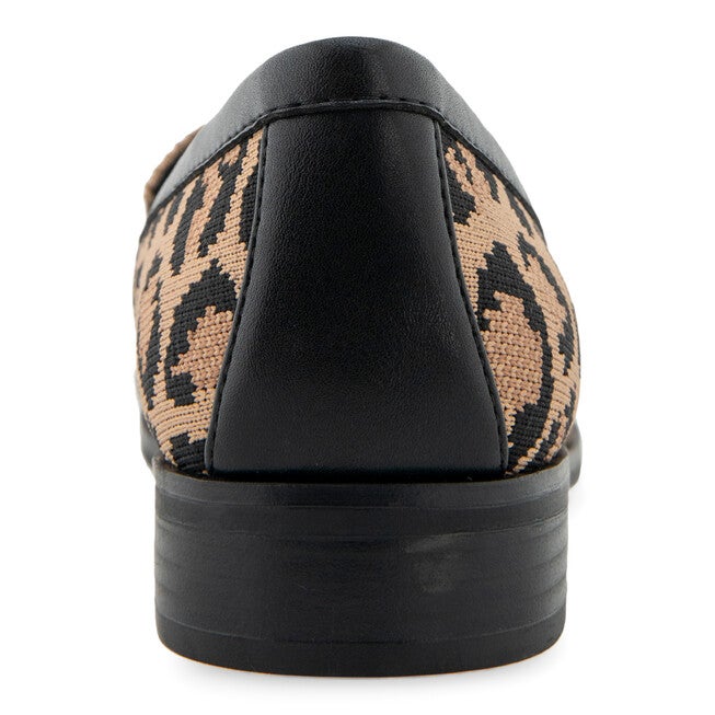 Emani Block Heel Loafer, LEOPARD KNIT FABRIC, on-hover image number 1