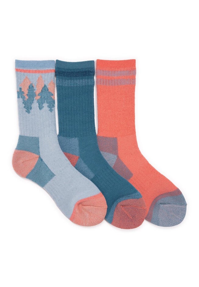 3Pack Heat Retainer Hike Socks, PORCELAIN CARIBBEAN, hi-res image number null