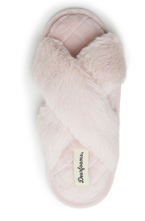 Jessica Furry Crossband Slide Slipper, , alternate image number 4
