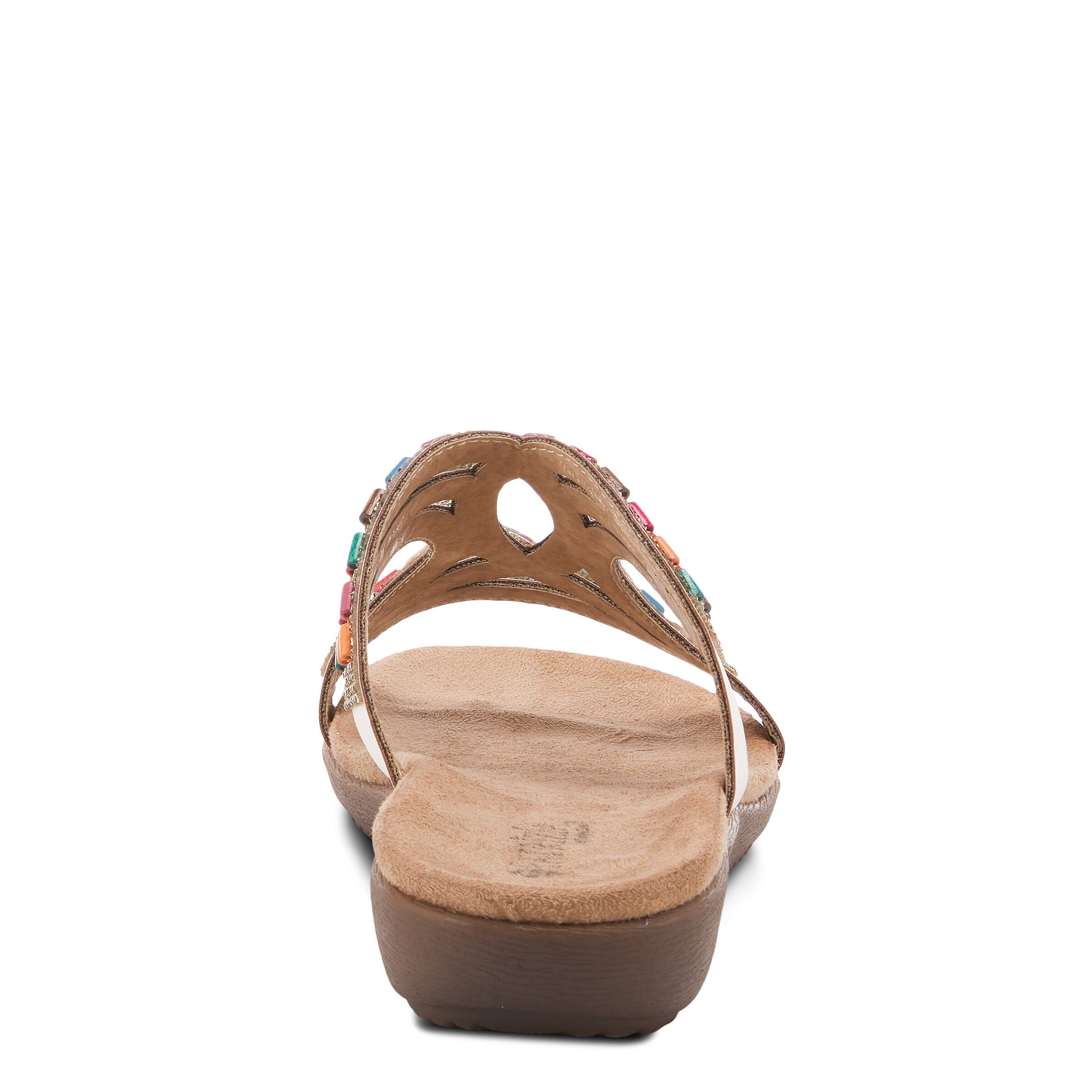 Twirling Slide Sandal, WHITE, on-hover image number 1