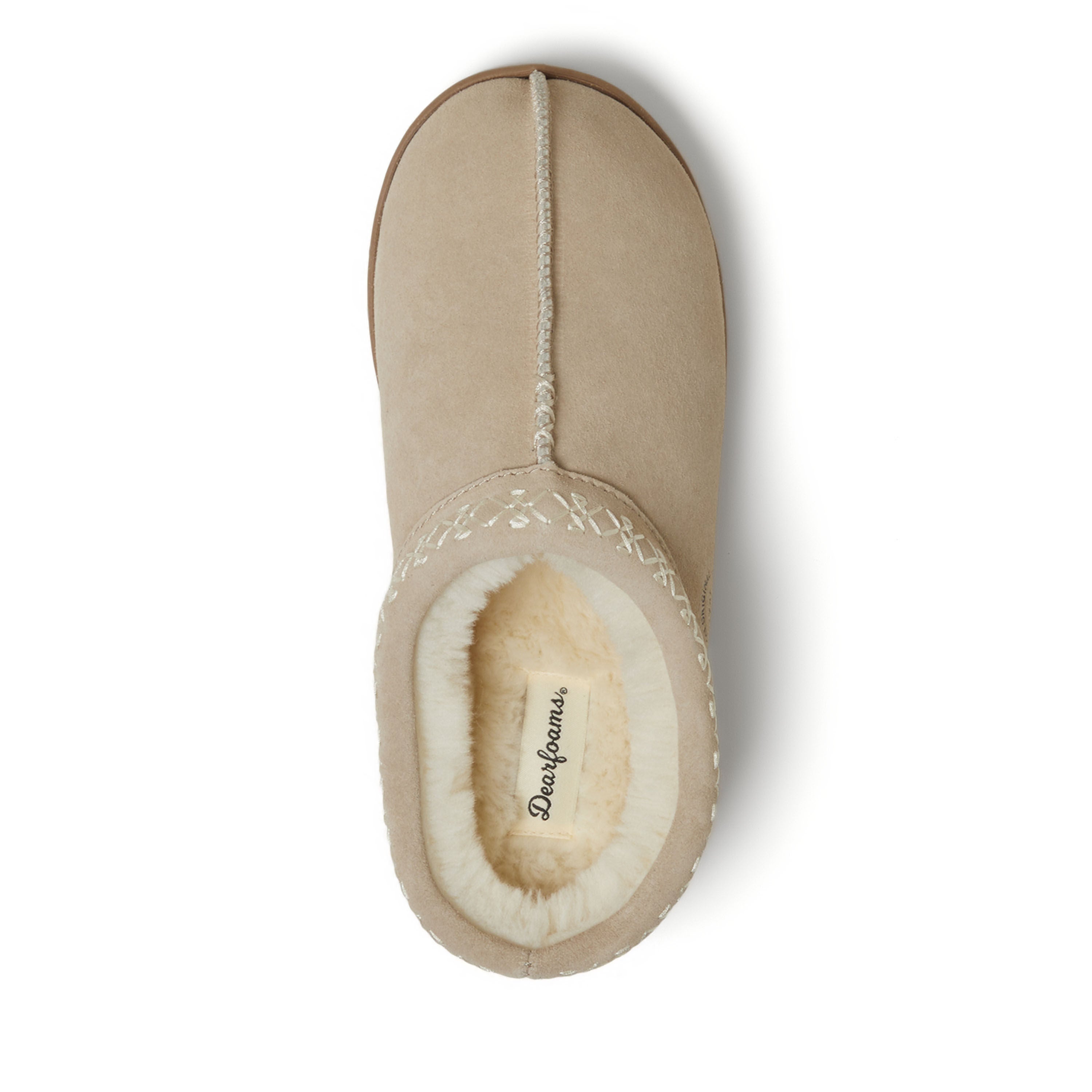 Doreen Genuine Suede Clog with Embroidery, SAND, alternate image number 5