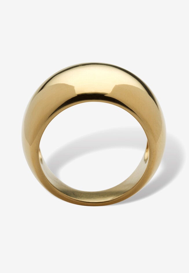 Yellow Gold-Plated Polished Dome Ring (8Mm) Jewelry, , on-hover image number null