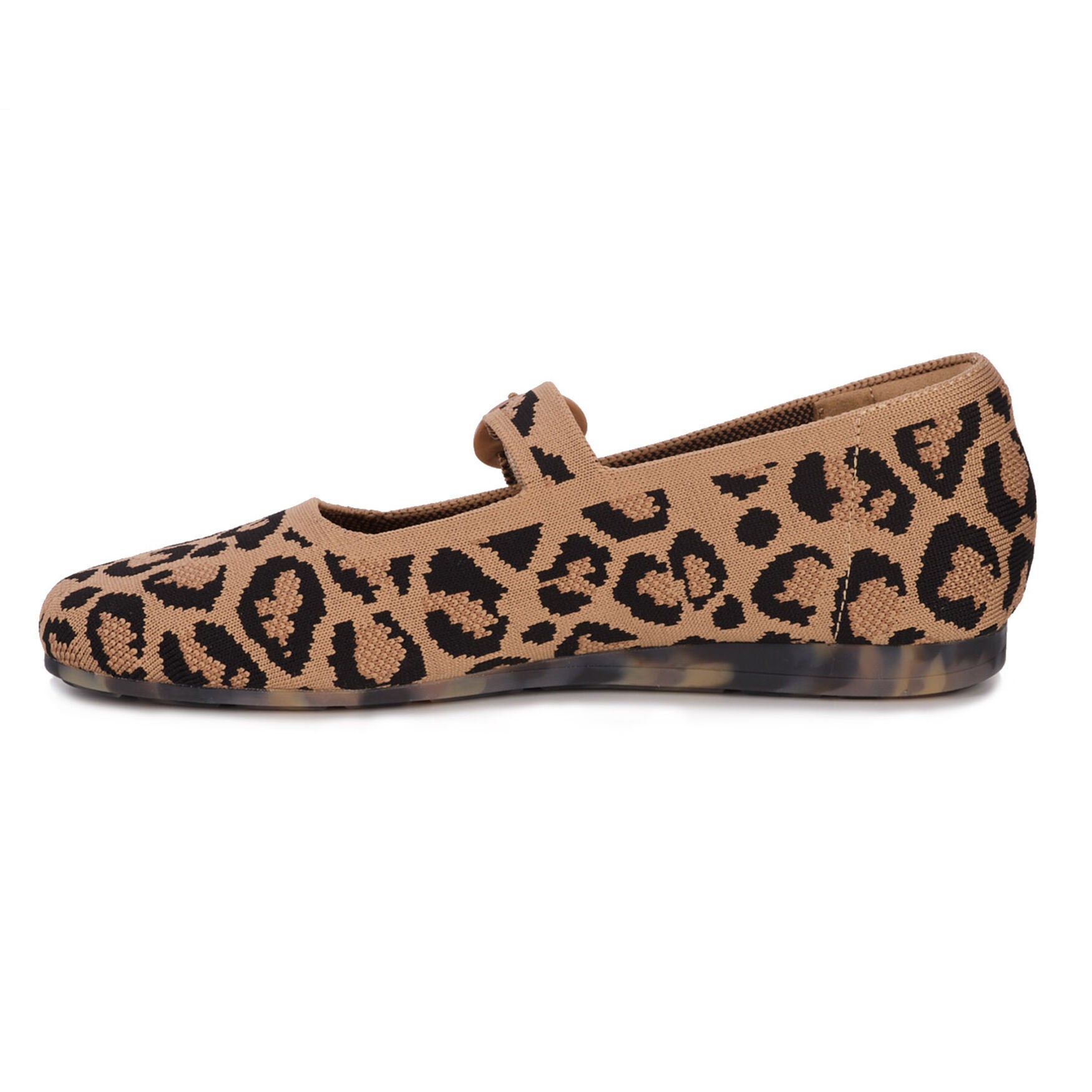 Naomi Mary Jane Flat, LEOPARD PRINT KNIT, alternate image number 3