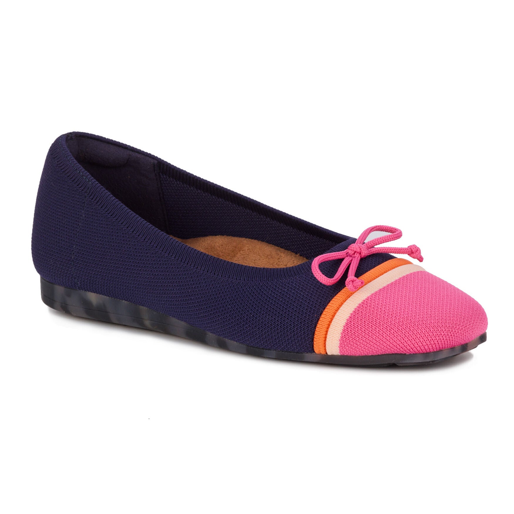 Noelle Knit Flat, NAVY PINK KNIT, alternate image number 7