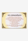 Silver Tone 10 Commandments Charm Bracelet Lucite 7.5" plus 1" ext, , alternate image number null