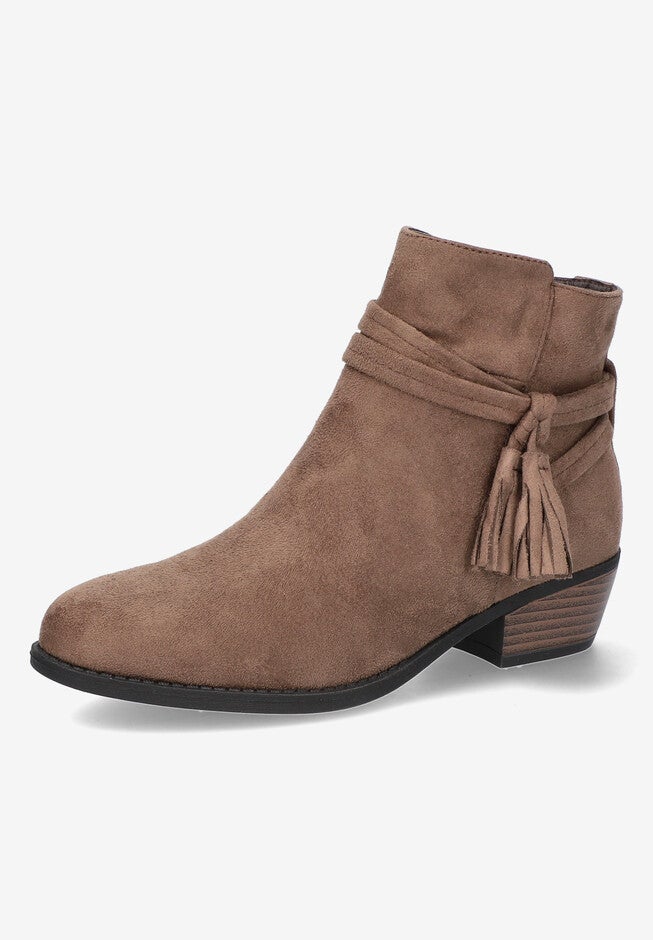 Thalia Booties, TAUPE SUEDE, hi-res image number null