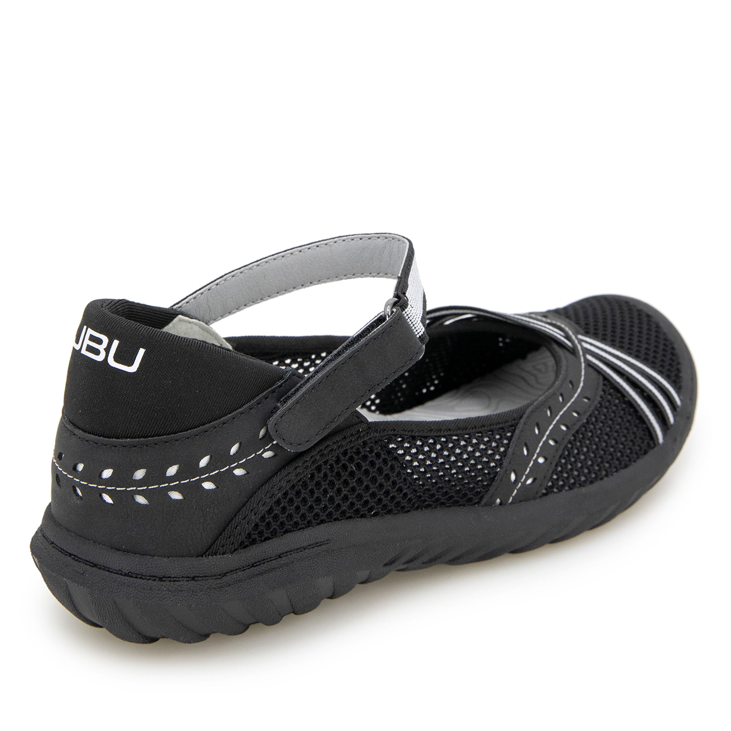 Maya Hook and Loop Mary Jane, BLACK OFF WHITE, on-hover image number 1