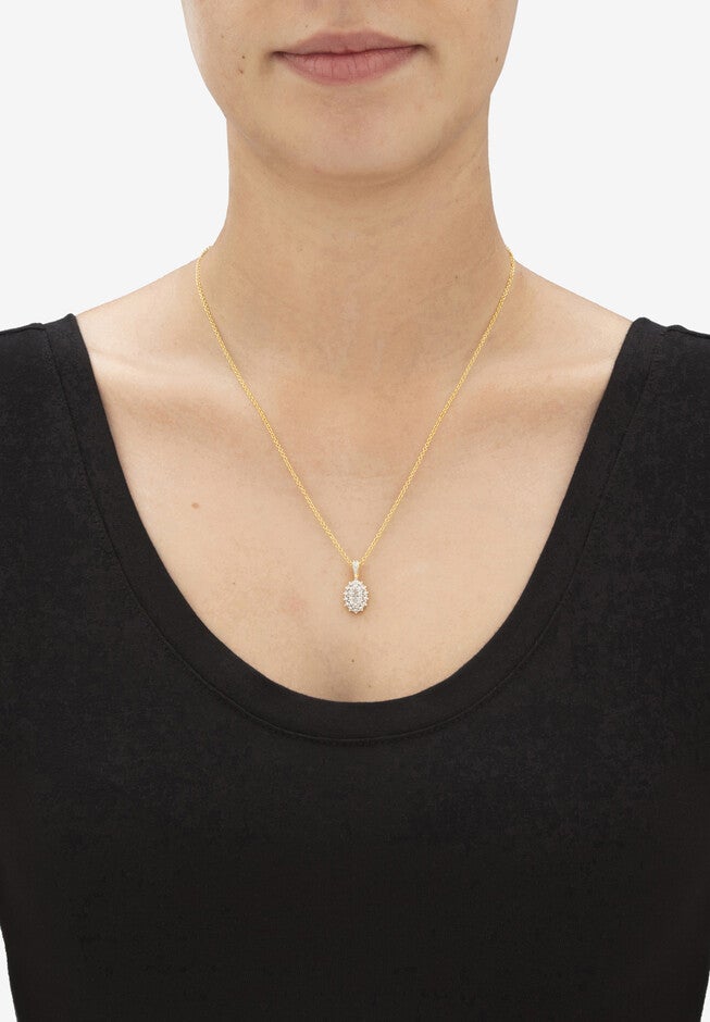 Gold Plated Genuine Diamond Jewelry Set, , alternate image number 2