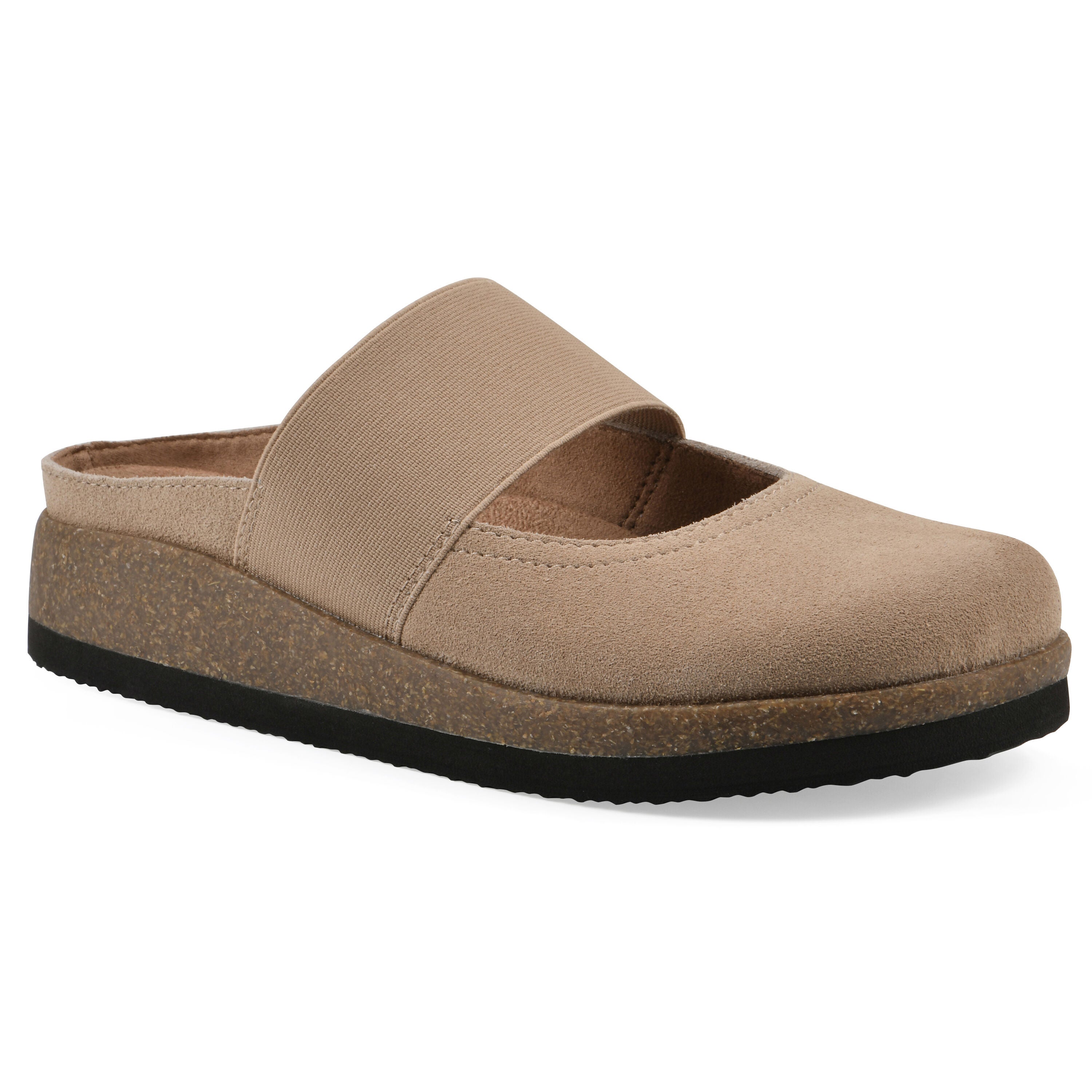 Bassi Mary Jane Footbeds Clog, BEACH WOOD SUEDE, hi-res image number 0