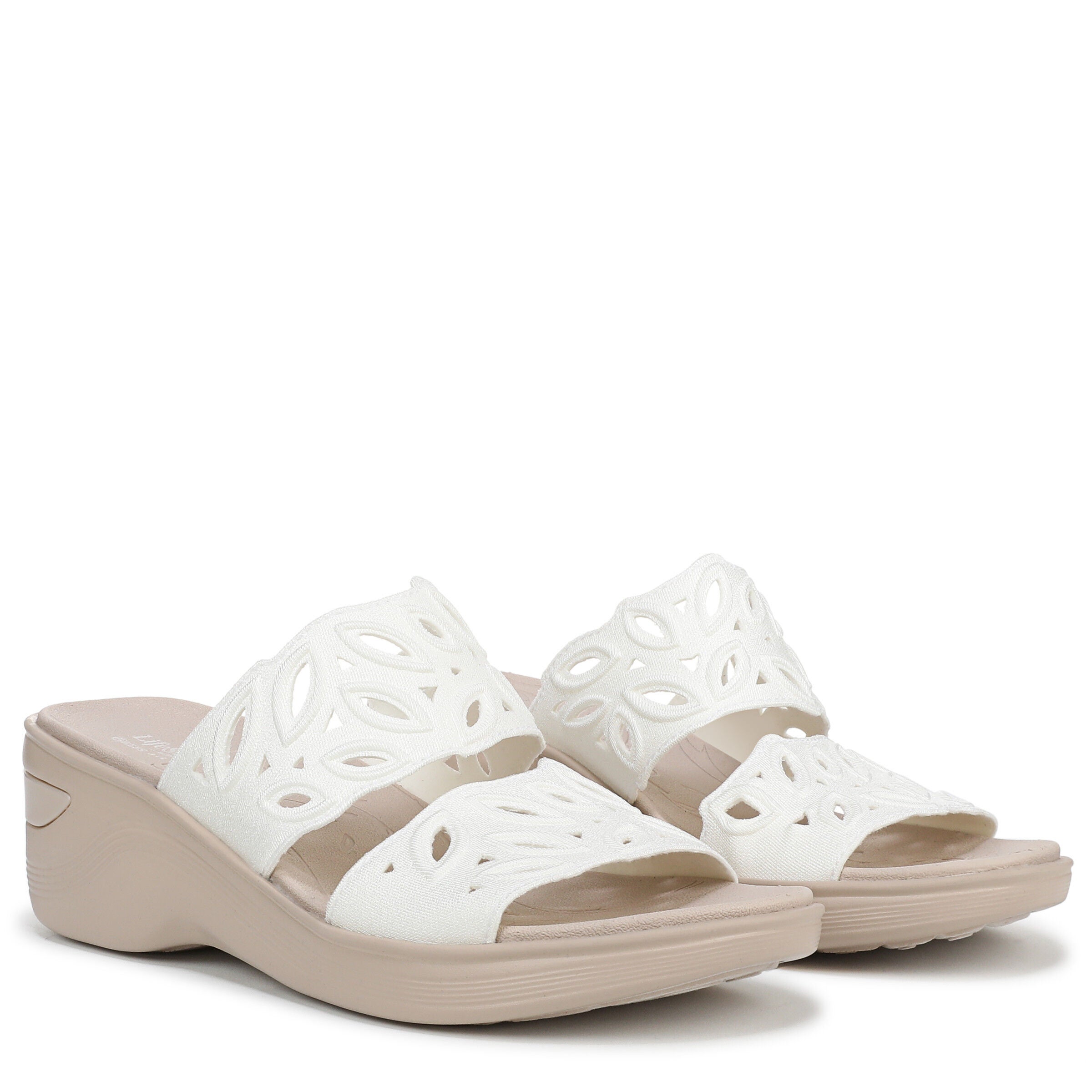 Delight Slip-On Comfort Sandal, WHITE FABRIC, alternate image number 2
