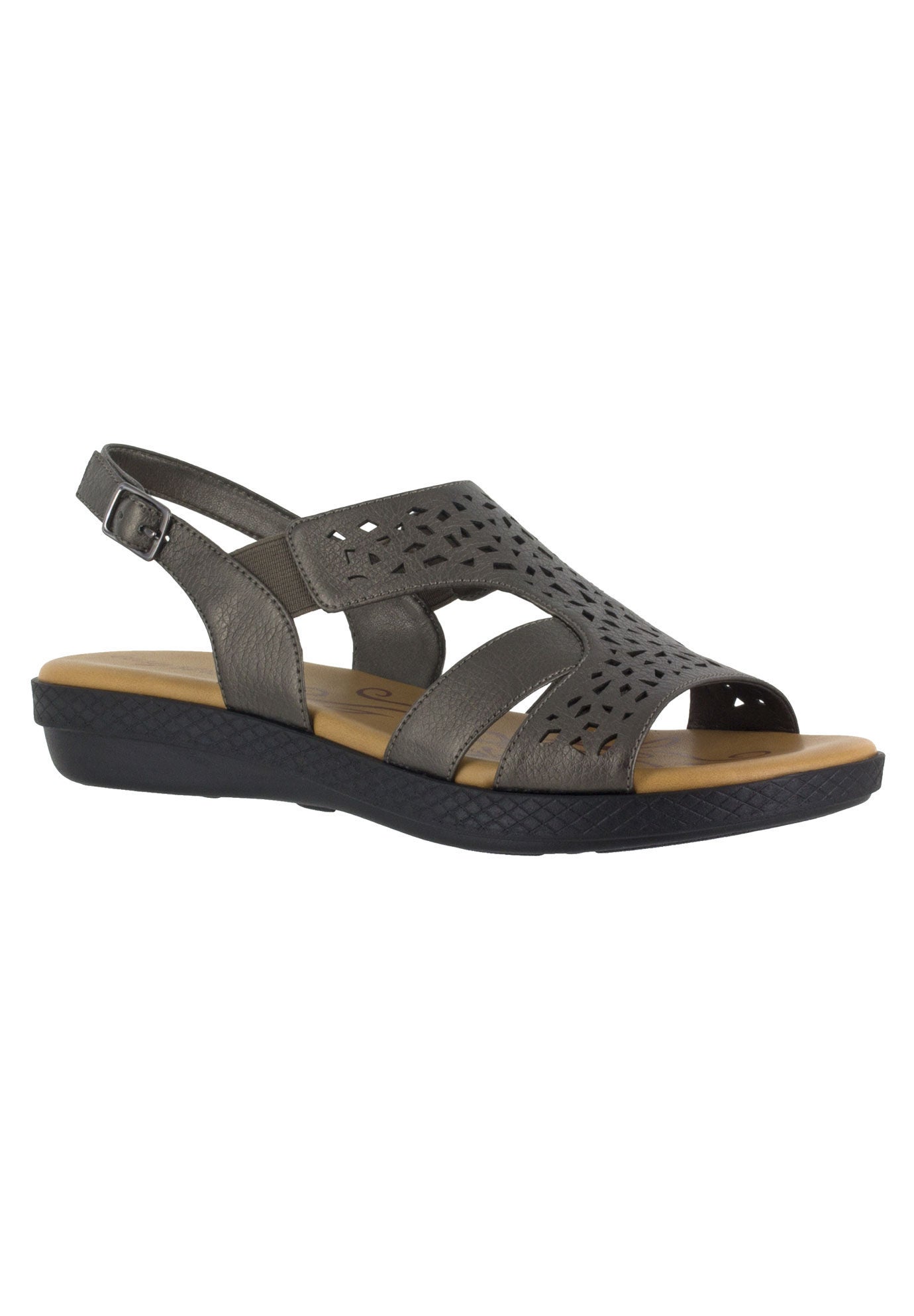 Bolt Sandals by Easy Street&reg;, PEWTER, hi-res image number 0