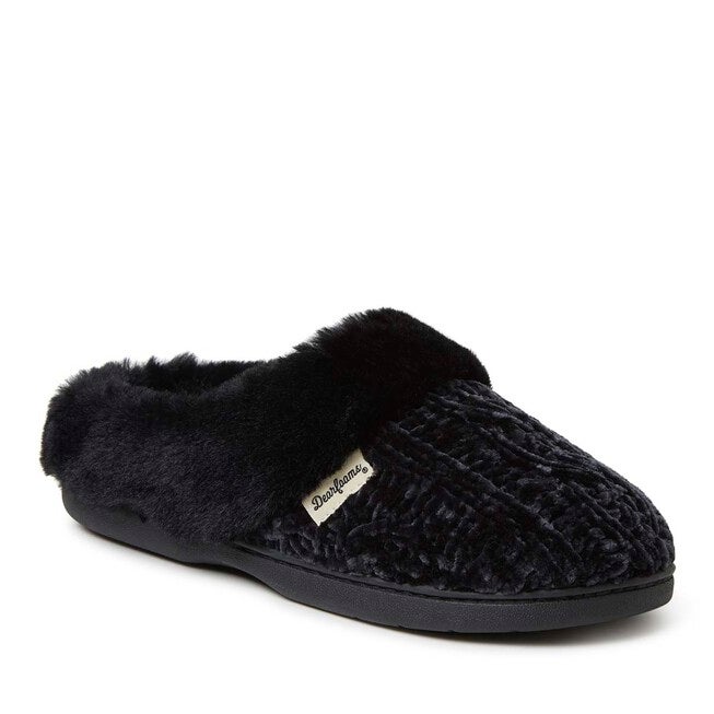 Claire Cable Knit Chenille Clog, BLACK, hi-res image number 0