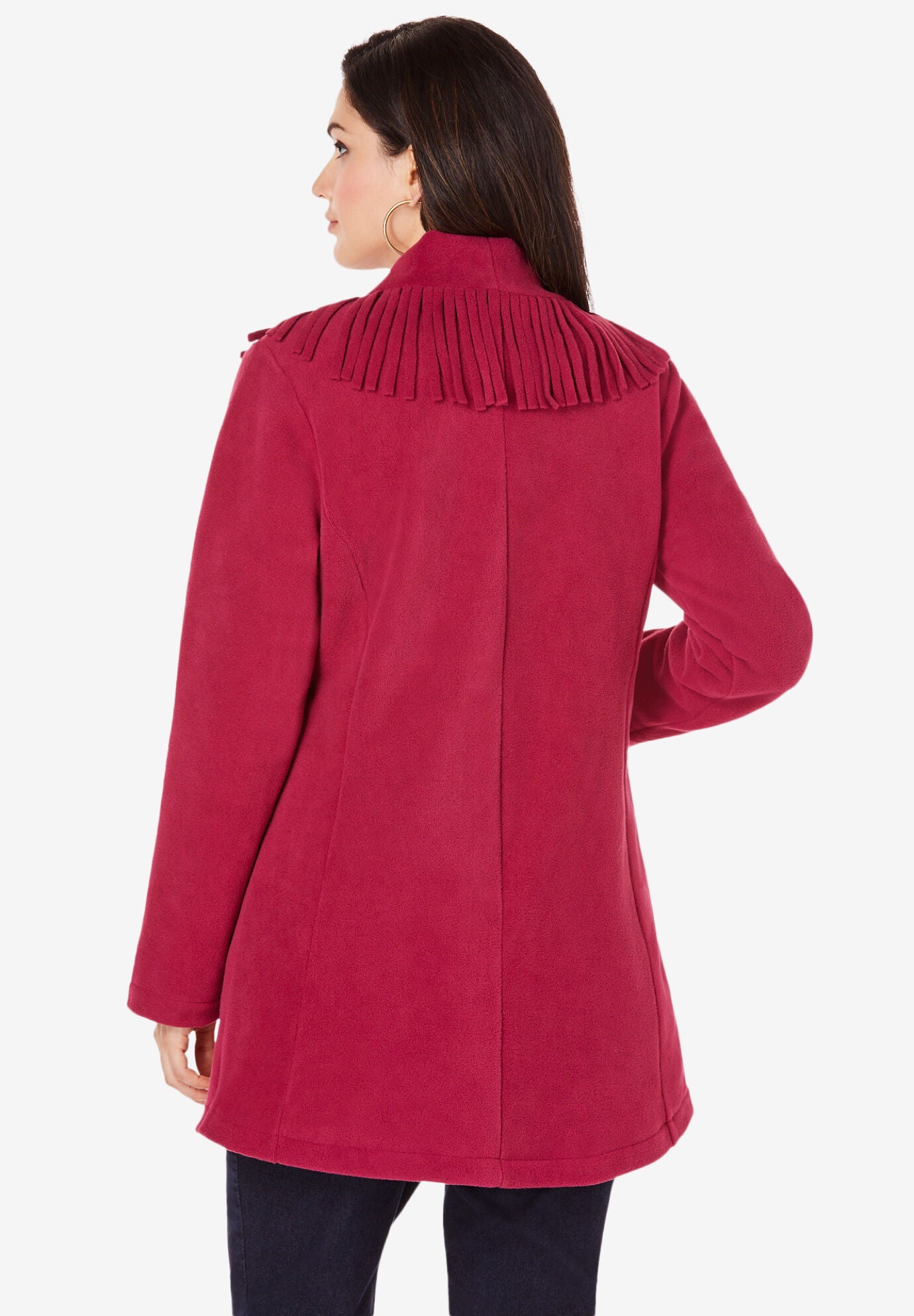 Fringe Fleece Jacket, , on-hover image number 1