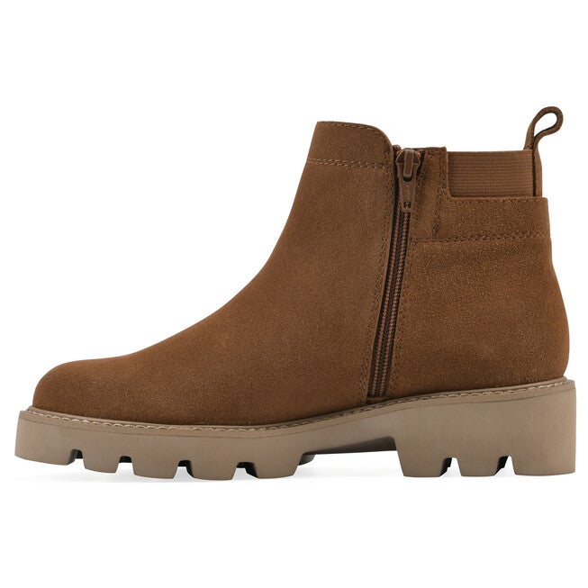 Glassie Lug Sole Chelsea Bootie, WHISKEY SUEDE, alternate image number null