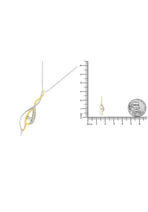 Gold Round Cut Diamond Cascade Pendant Necklace, , alternate image number null