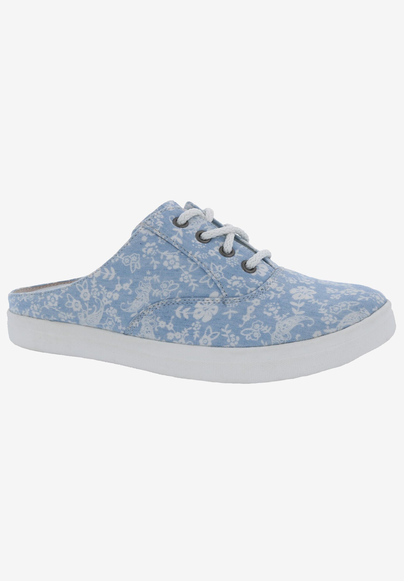 Drew Sunstone Mules, BLUE FLORAL CANVAS, hi-res image number 0