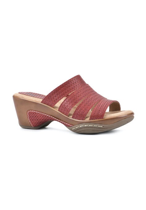 Valora Mule Sandal, RED WOVEN, hi-res image number null