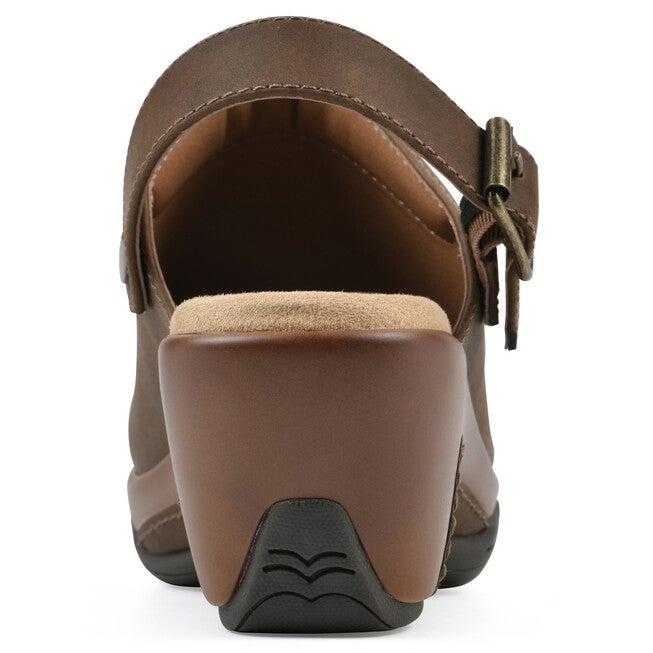 Viewable Slingback Clog - WIDE, BROWN, on-hover image number 1