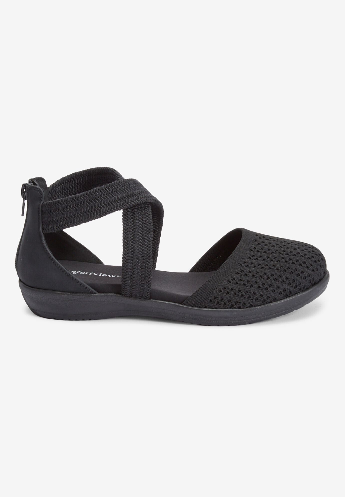 The Lyla Orthotic Closed Toe Sandal, BLACK, alternate image number 3