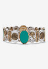 Sandy Toes Stretch Bracelet In Silvertone, WHITE, hi-res image number null