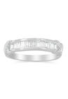 Sterling Silver Baguette Cut Diamond Channel Set Wedding Ring, , alternate image number null