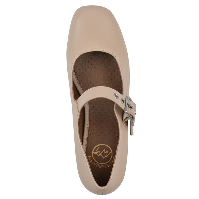 Lasso Mary Jane Block Heel Pump, NATURAL SMOOTH, alternate image number 4