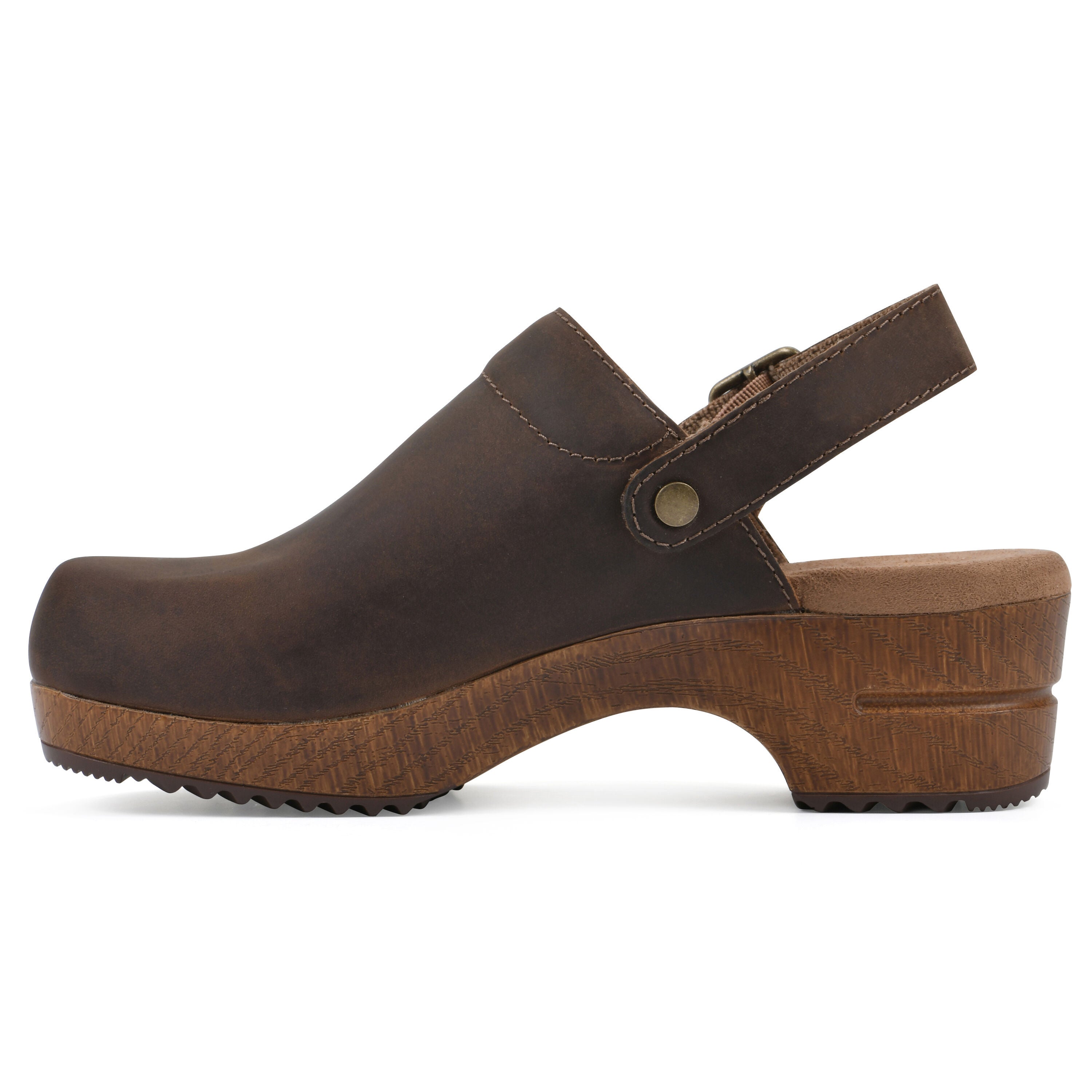 Being Clog, BROWN LEATHER, alternate image number 3