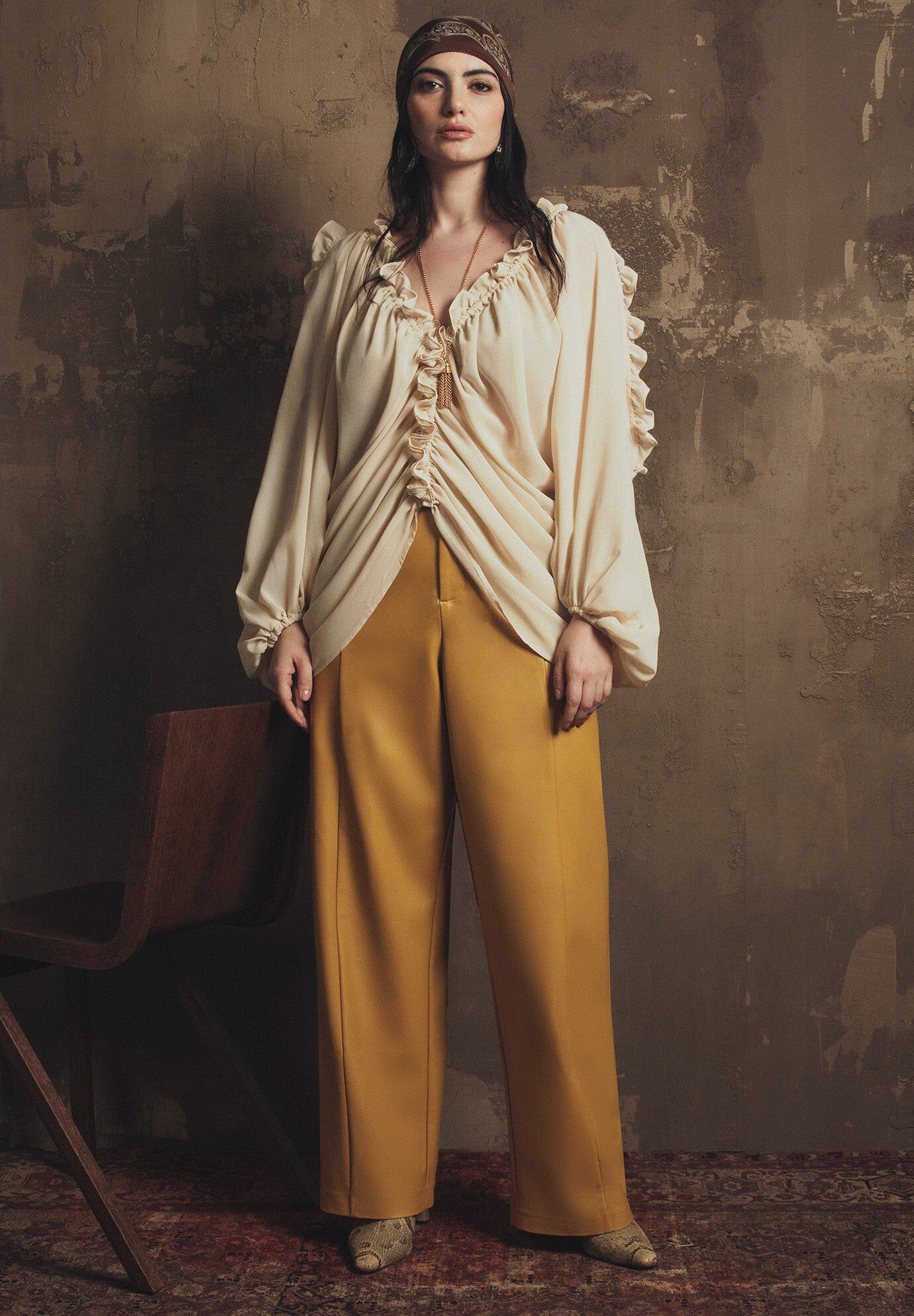 Draped Off-The-Shoulder Blouse