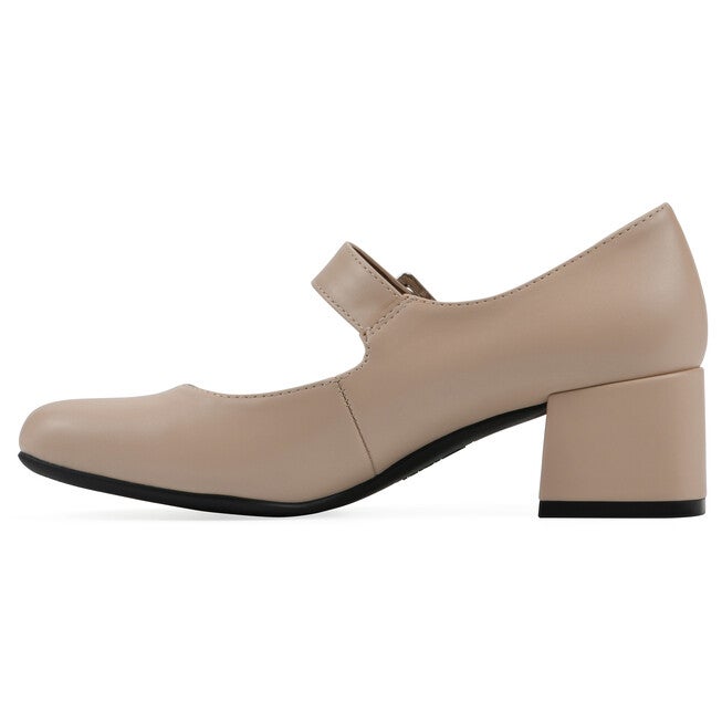 Lasso Mary Jane Block Heel Pump, NATURAL SMOOTH, alternate image number 3