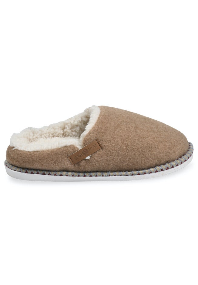 Faux Wool Felted Clog Slippers, , alternate image number null