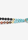 Genuine Turquoise Jasper Heart Pendant Necklace 34 Inch, , on-hover image number null