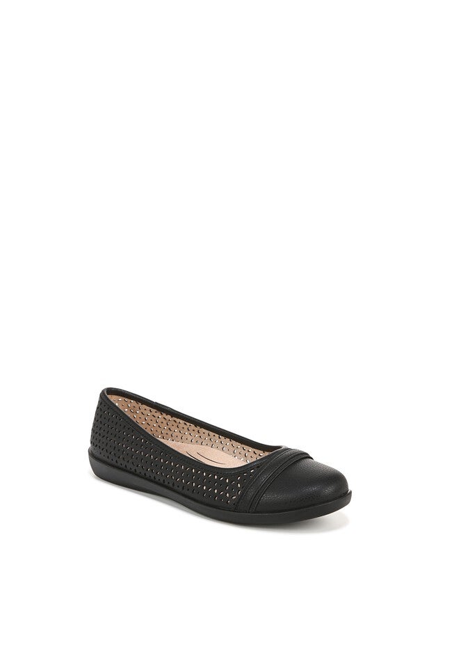 Nile 2 Flat, BLACK FAUX LEATHER, hi-res image number null