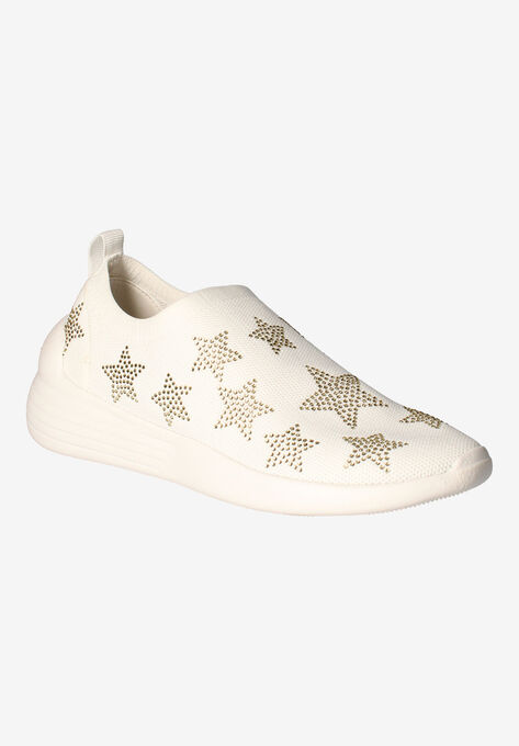 Geana Sneakers, WHITE GOLD STAR, hi-res image number null