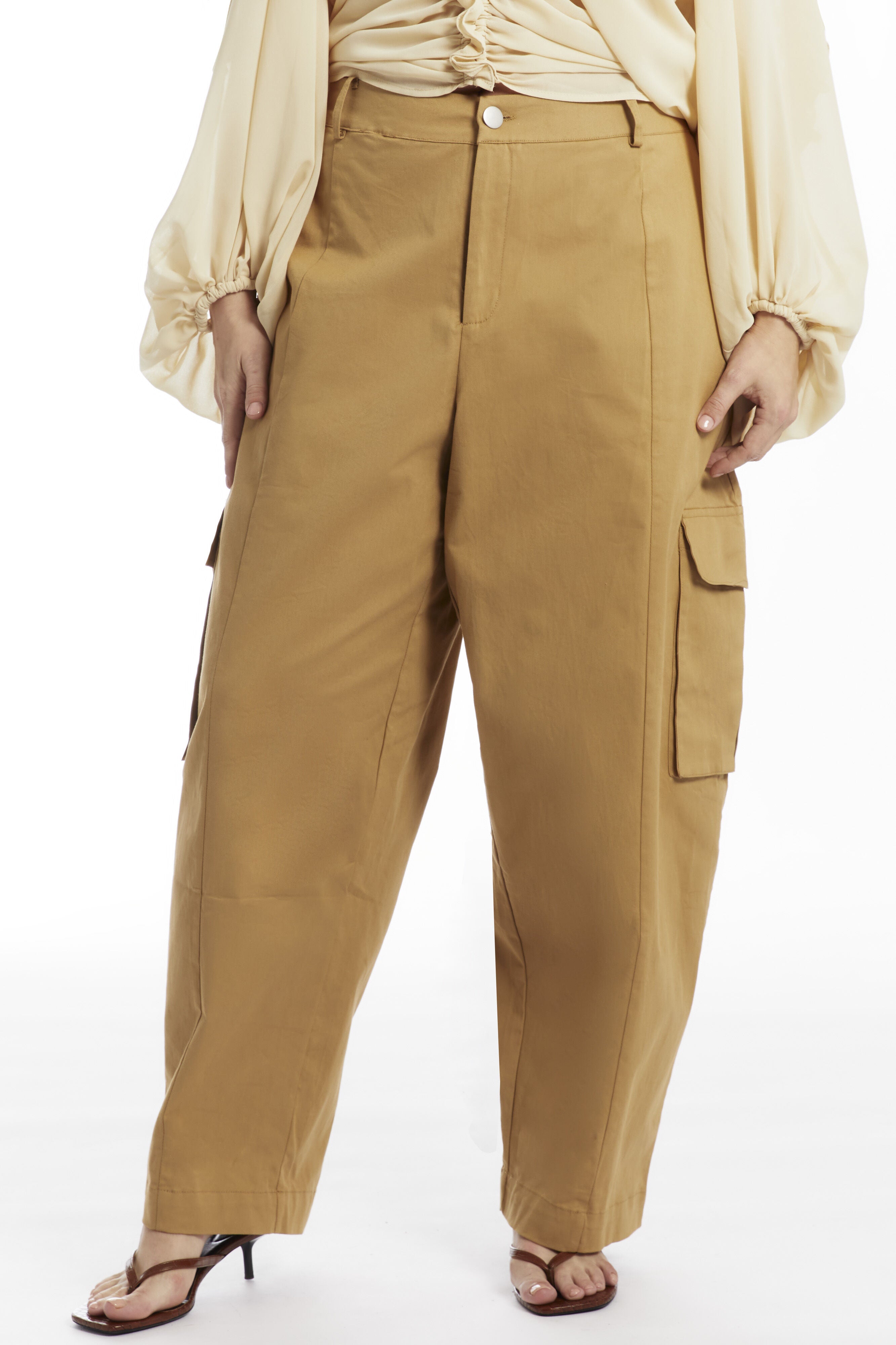 Barrel Leg Cargo Pant, RYE BREAD, alternate image number 4