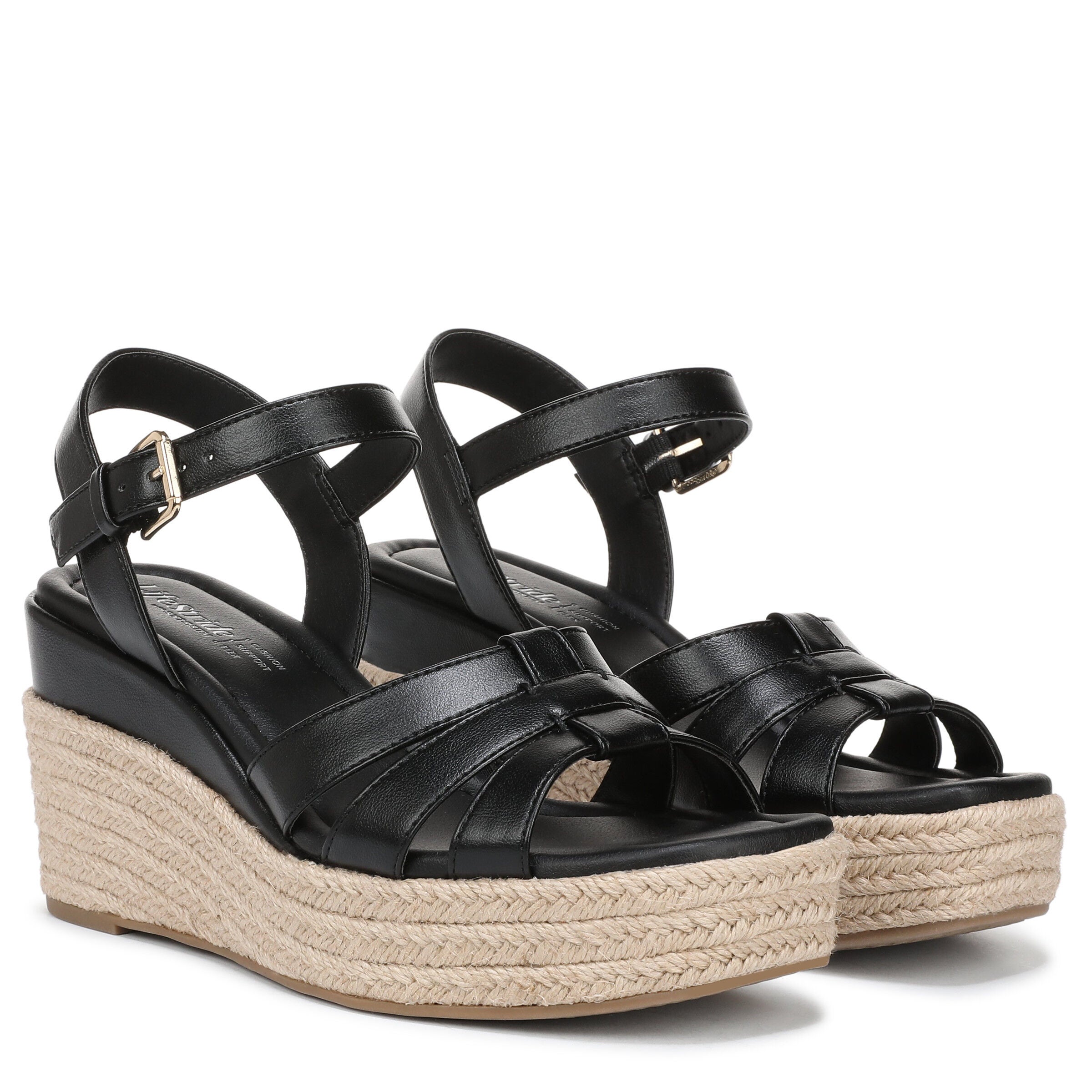 Havana Espadrille Wedge Sandal, BLACK, alternate image number 2