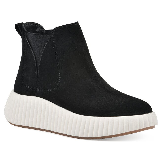 Dignify Platform Leather Sneaker Bootie, BLACK SUEDE, hi-res image number null