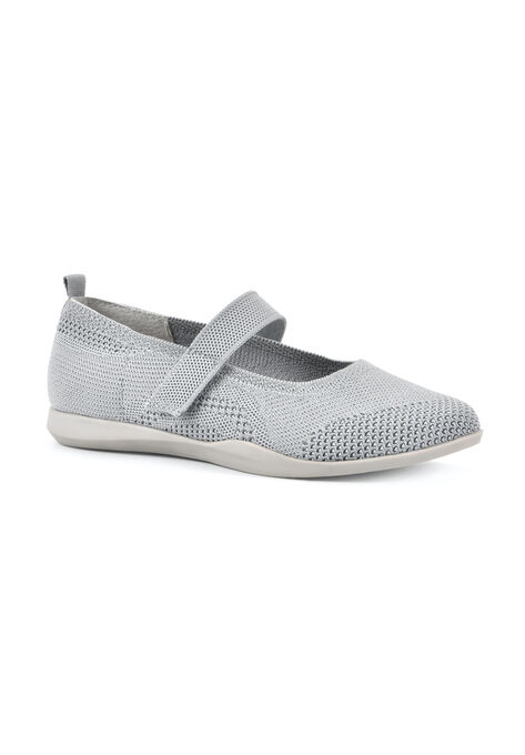Playful Mary Jane Flat, LIGHT GREY KNIT, hi-res image number null