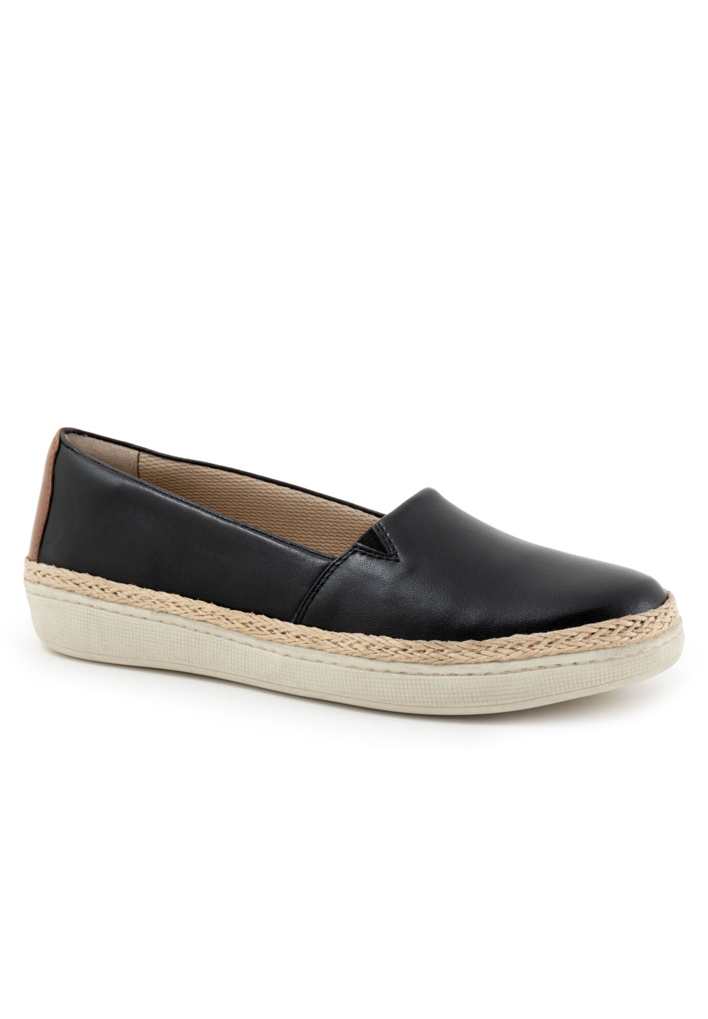 Accent Slip-Ons by Trotters®, BLACK LEATHER, hi-res image number 0