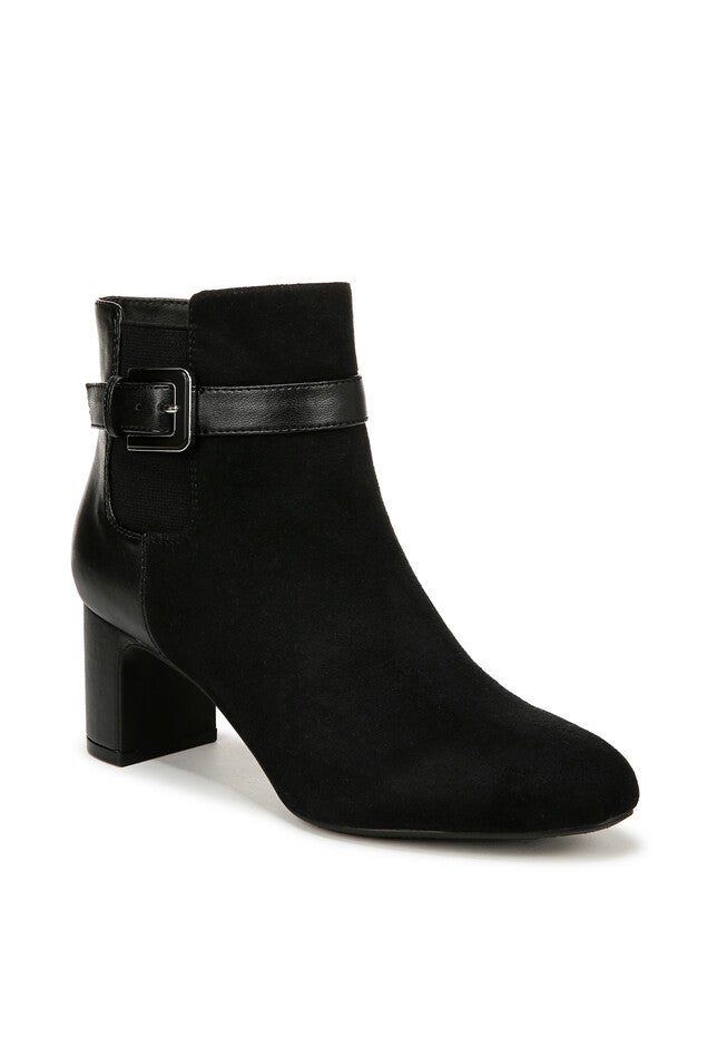 Truly Bootie, BLACK FAUX LEATHER, hi-res image number null
