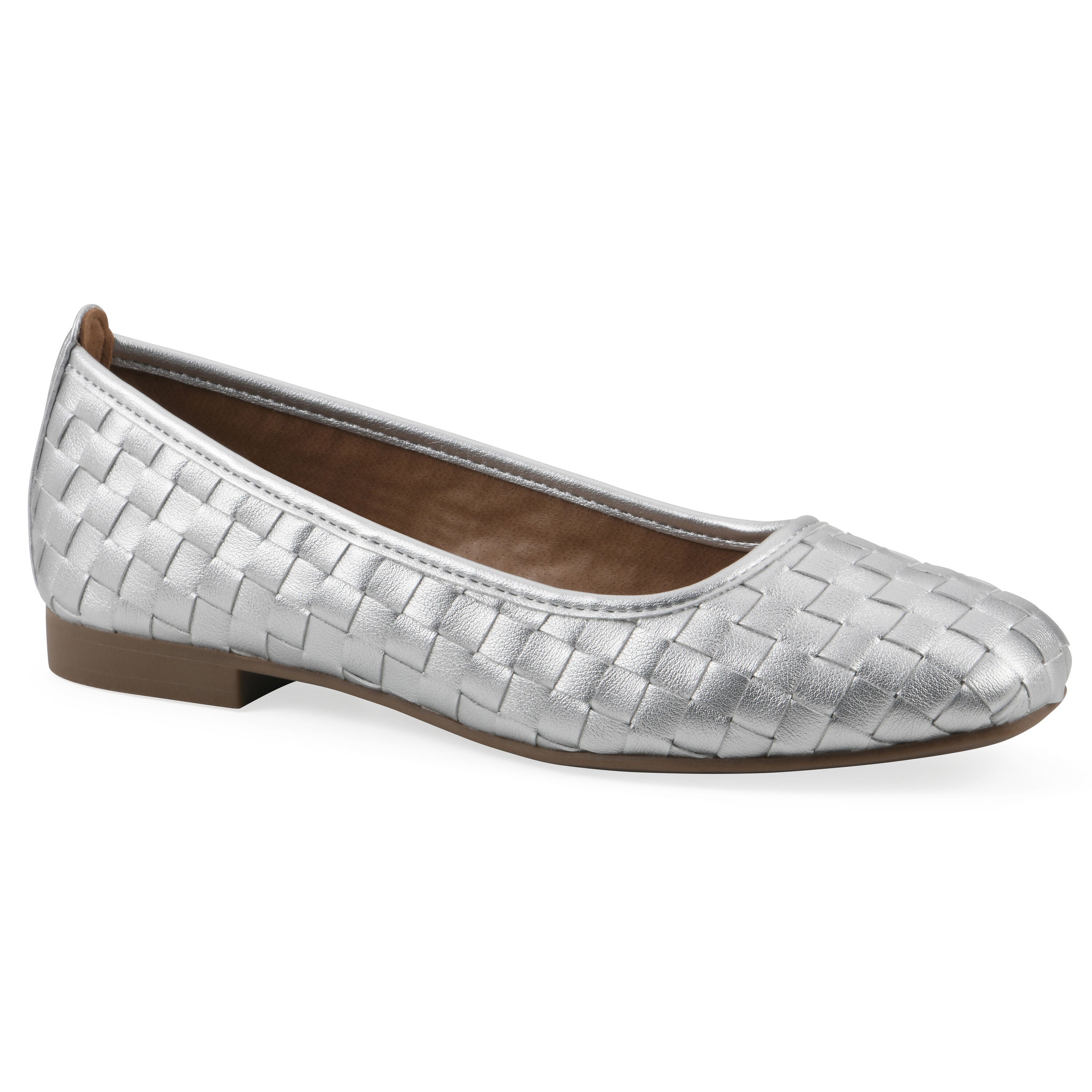 Boccie Ballet Flat, SILVER SMOOTH, hi-res image number 0
