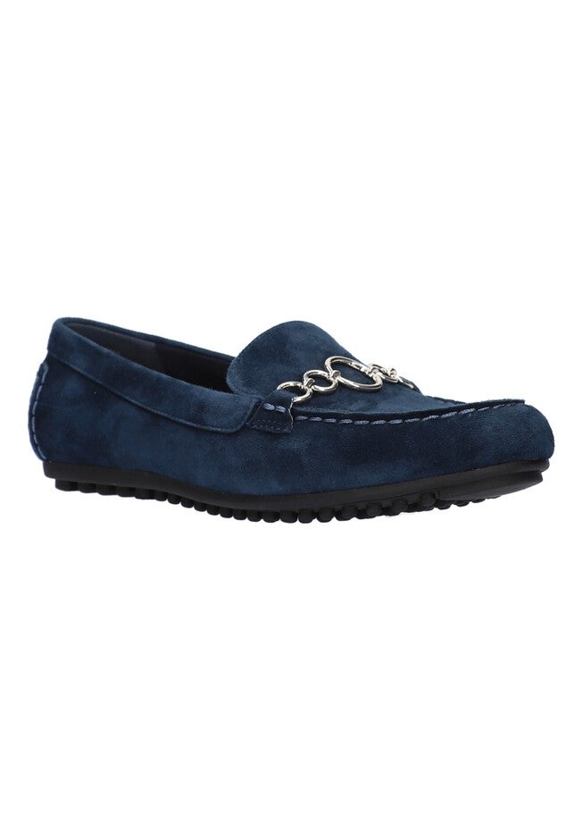 Elizabeth Flat , NAVY SUEDE LEATHER, hi-res image number null