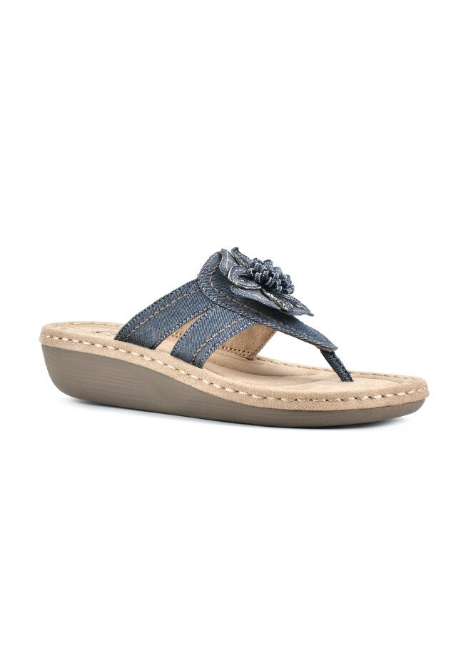 Cliffs Carnation Wedge Sandal, DENIM BLUE FABRIC, hi-res image number null
