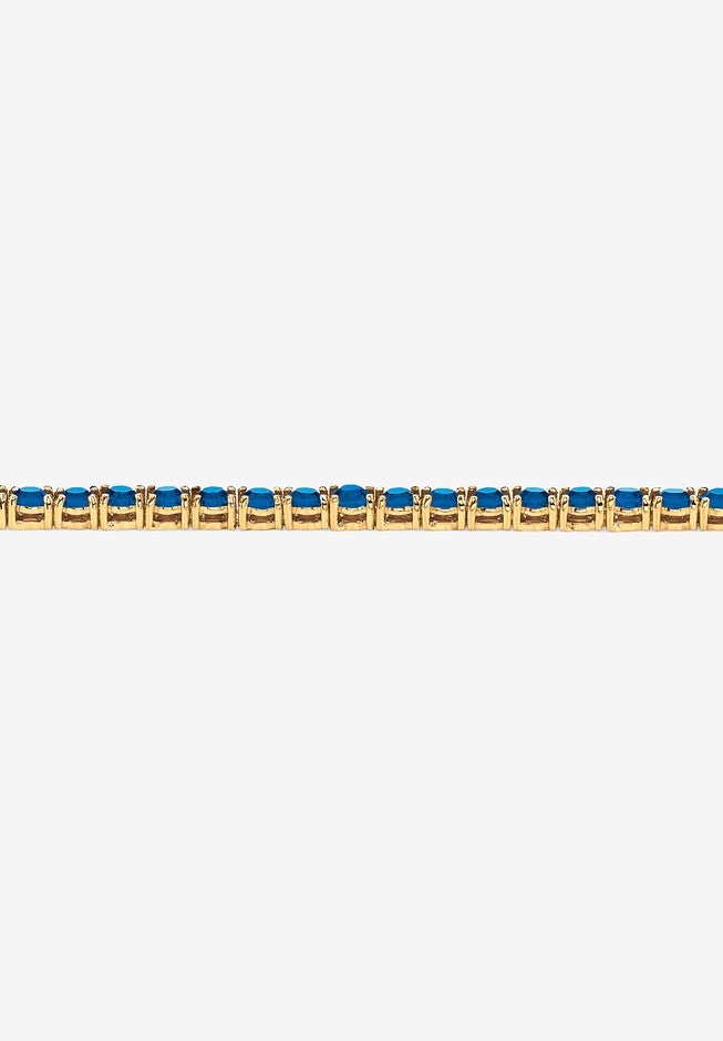 Birthstone Tennis Bracelet In Gold-Plated, , on-hover image number 1