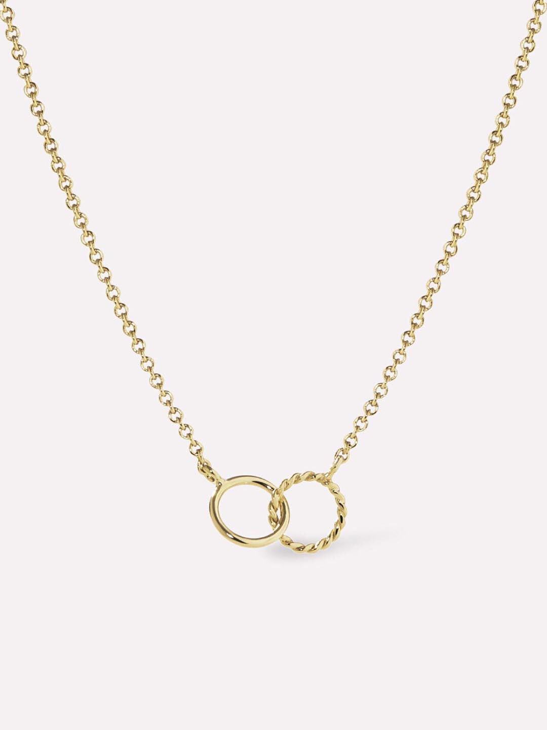 Sam Interlocking Circles Necklace, GOLD, hi-res image number 0